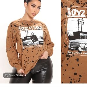 Boyz In South Central Long Sleeve Tee - Brown Combo.